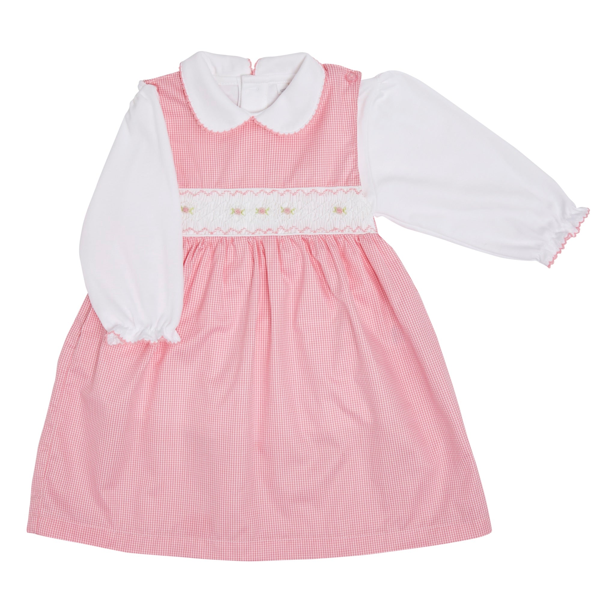 Smocked Check Pinafore Dress – Little Regal Apparel